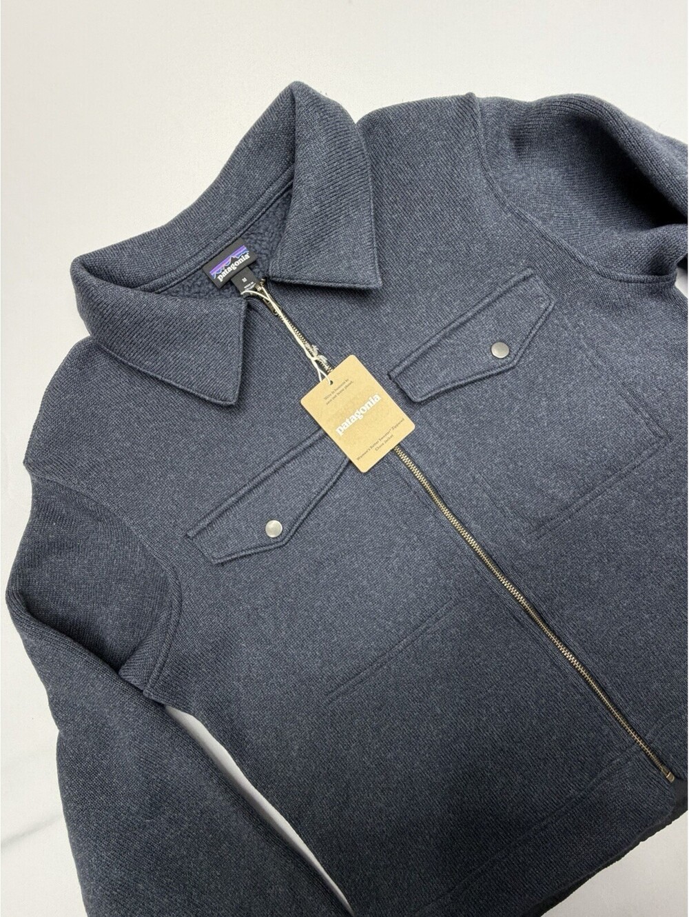NWT Patagonia Better Sweater Chore Zip Structured Jacket Blue Size M MSRP: $159